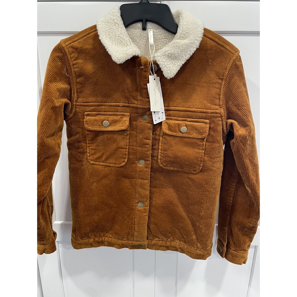 Rylee + Cru Girls Julian Corduroy Brown Jacket 12-14